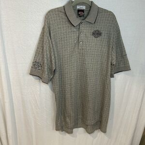Vintage Harley Davidson Polo Shirt Mens XL Beige Cotton St. Paul MN
